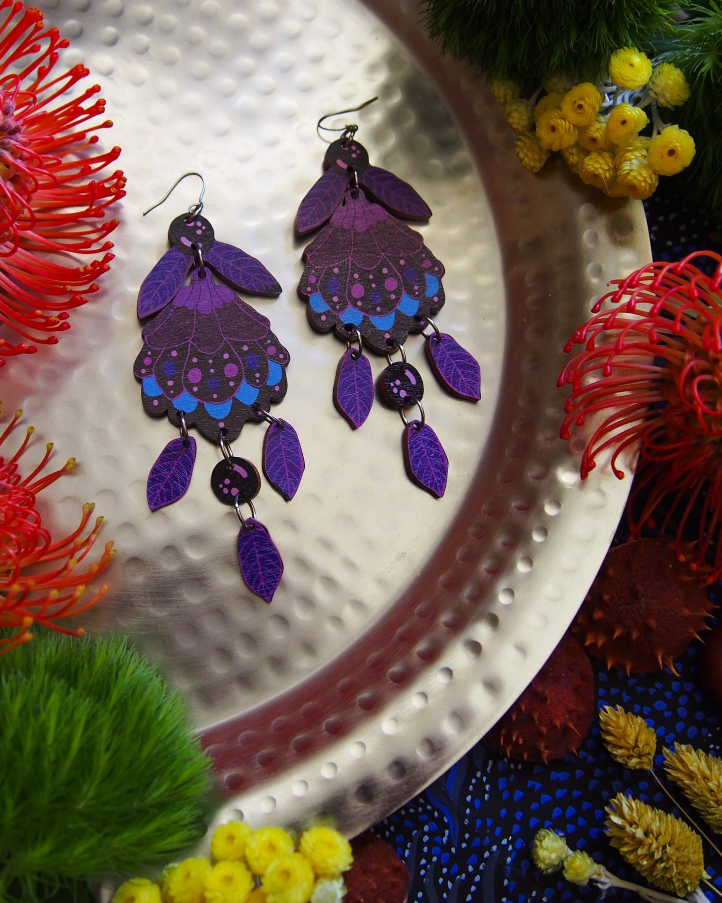 Sadonkorjuu himmelit mustikka/laventeli / Harvest chandeliers blueberry/lavender