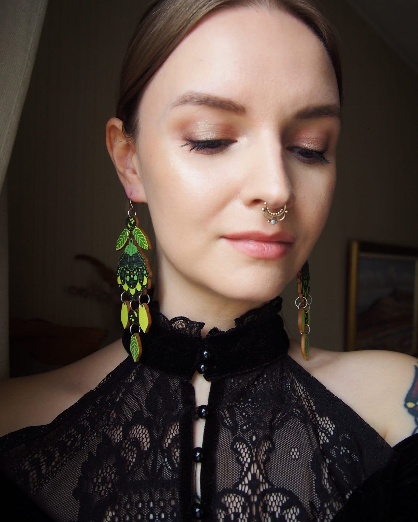 Sadonkorjuu himmelit myrkynvihreä/sammal  / Harvest chandeliers poison ivy green