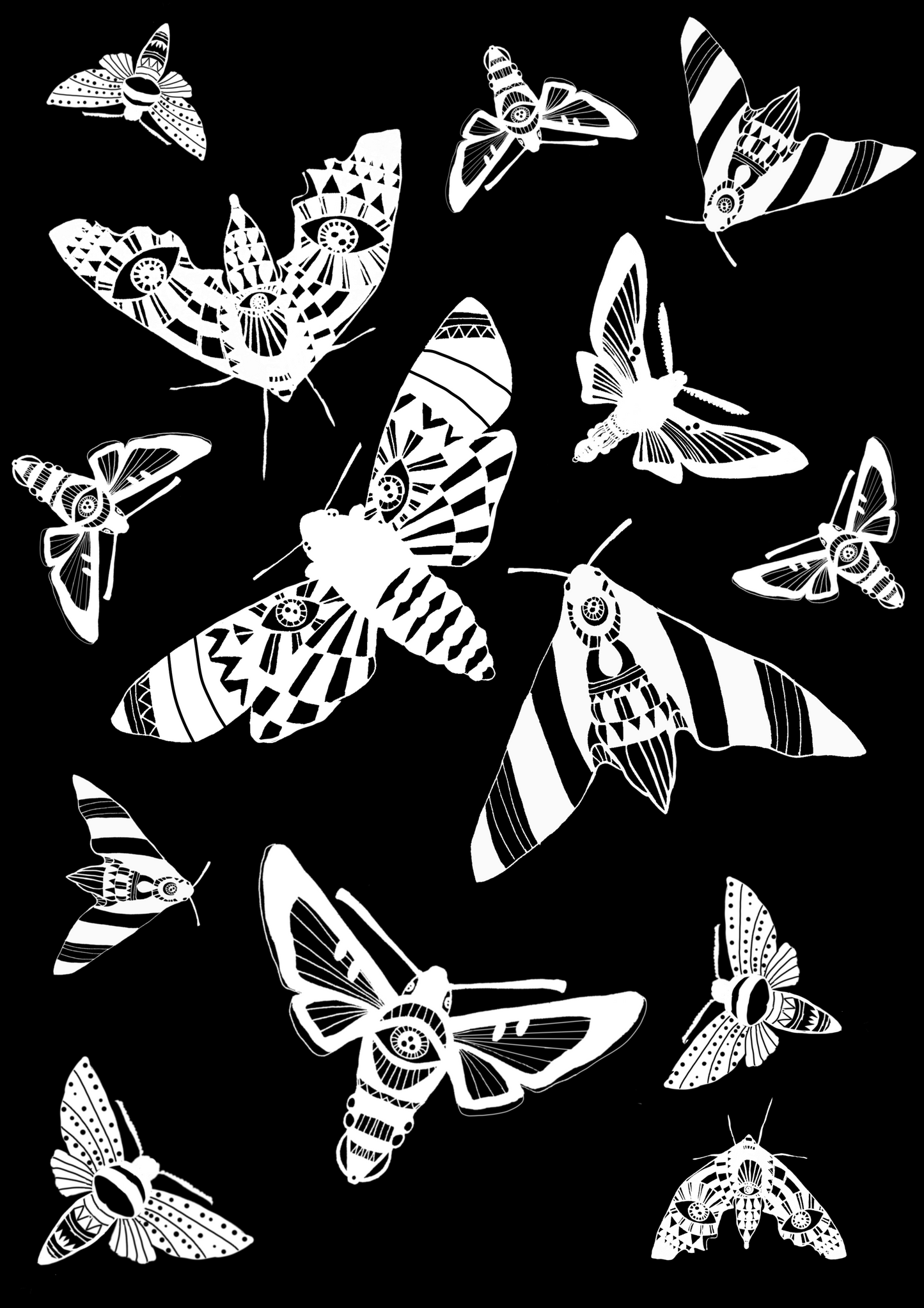 Leggings, Moth print