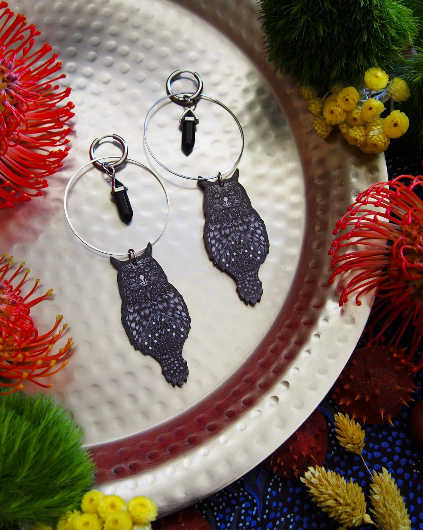 Pöllö korvakorut / Owl earrings