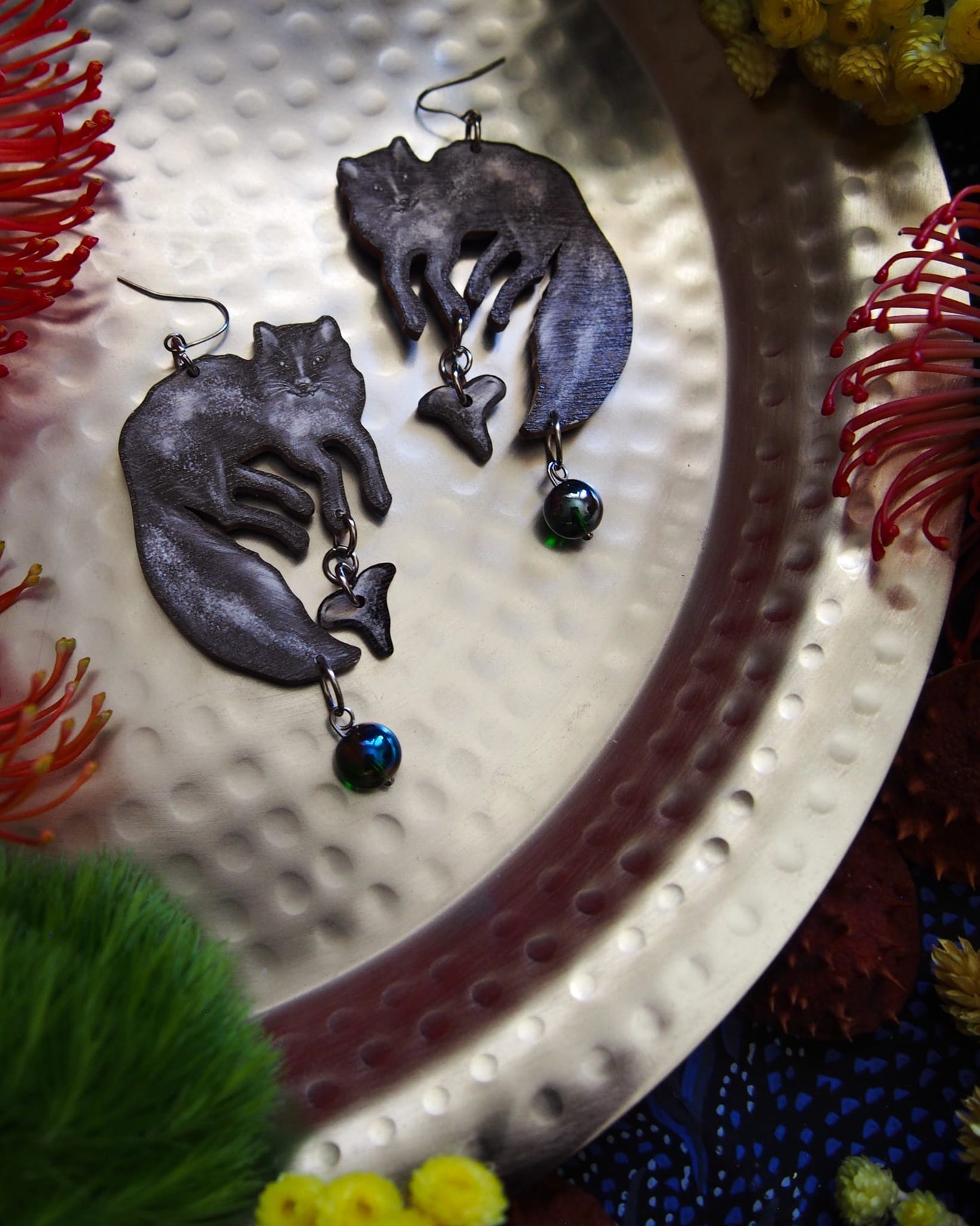 Napakettu korvakorut / Arctic fox earrings