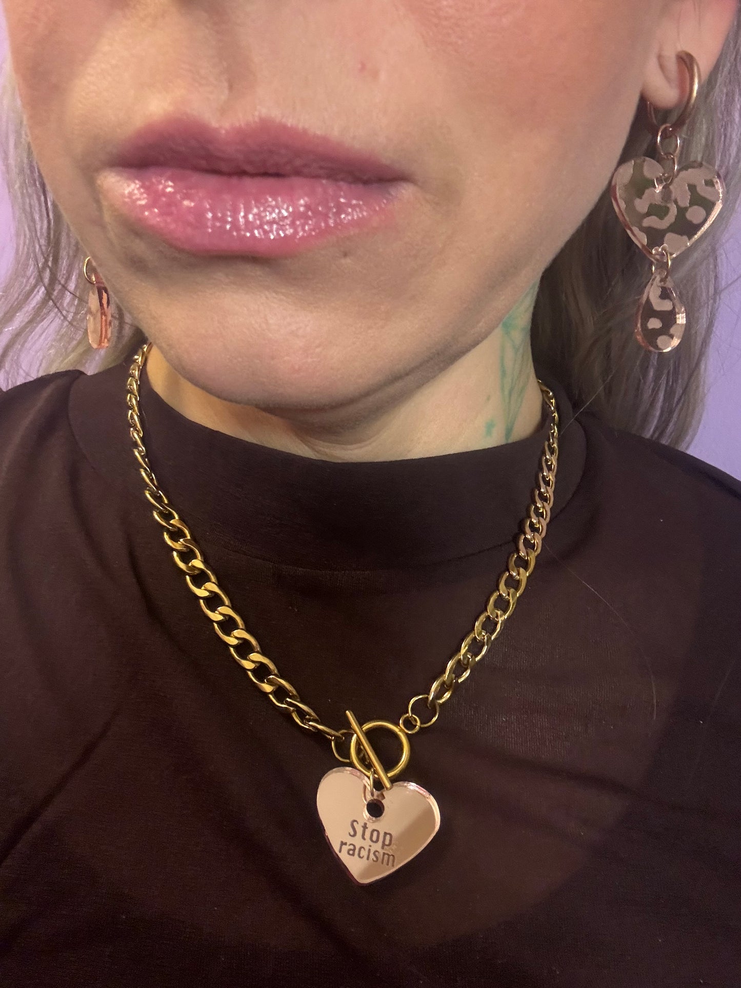 Leo hearts rosegold mirror