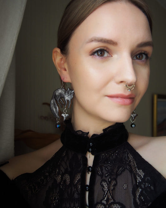 Napakettu korvakorut / Arctic fox earrings