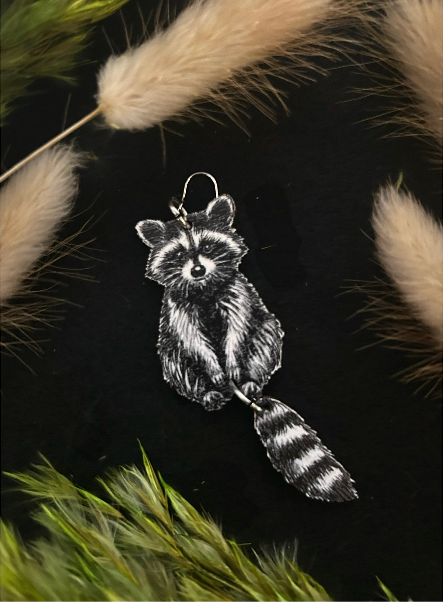 Raccoon earrings